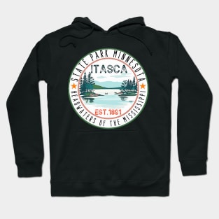 mississippi river,Funny Itasca State Park Minnesota Vintage Travel Decal Hoodie